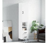 vidaXL Buffet haut Blanc 34,5x34x180 cm Bois d'ingénierie 3198913