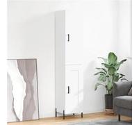 Vidaxl Buffet Haut Blanc 34,5x34x180 Cm Bois D'ingénierie Multicolore