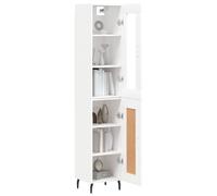 vidaXL Hoge kast 34,5x34x180 cm bewerkt hout wit3199505 Blanc G
