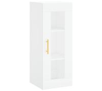 Vidaxl Buffet Haut Blanc 34,5x34x180 Cm Bois D'ingénierie Multicolore
