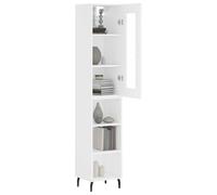 vidaXL Buffet haut Blanc 34,5x34x180 cm Bois d'ingénierie
