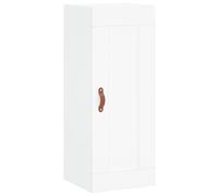 Vidaxl Buffet Haut Blanc 34,5x34x180 Cm Bois D'ingénierie Multicolore