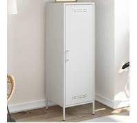 vidaXL Buffet haut blanc 36x39x113 cm acier, buffet, placard, armoire latérale, armoire, armoire de rangement, armoire 843011