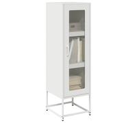 vidaXL Buffet Haut Blanc 36x39x123 cm Acier laminé à Froid, Buffet, Placard, Armoire latérale, Armoire, Armoire de Rangement, Armoire Haute