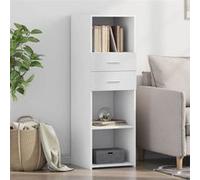 Vidaxl Buffet Haut Blanc 40x42,5x124 Cm Bois D'ingénierie Multicolore