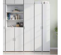 Vidaxl Buffet Haut Blanc 40x42,5x185 Cm Bois D'ingénierie Multicolore