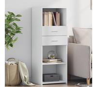 Vidaxl Buffet Haut Blanc 45x42,5x124 Cm Bois D'ingénierie Multicolore