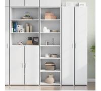 vidaXL Buffet haut en bois d'ingénierie 50x41x185 cm Blanc