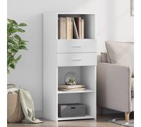 Vidaxl Buffet Haut Blanc 50x42,5x124 Cm Bois D'ingénierie Multicolore