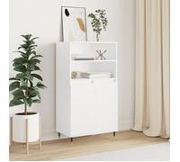 vidaXL Buffet haut Blanc 60x36x110 cm Bois d'ingénierie 831476
