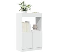 vidaXL Buffet haut blanc 63x33x100 cm bois d'ingénierie, armoire à livres, armoire à livres moderne, étagère à livres, 855097