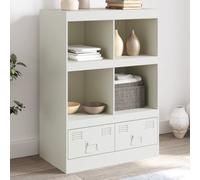 vidaXL Buffet haut blanc 67x39x95 cm acier