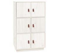 vidaXL Buffet haut Armoire latérale 6 portes Bois massif de pin Marron miel