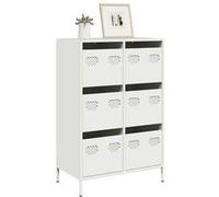 vidaXL Buffet haut blanc 68x39x101,5 cm acier 851225 Blanc G