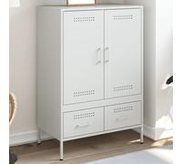 Vidaxl Buffet Haut Blanc 68x39x101,5 Cm Acier Multicolore