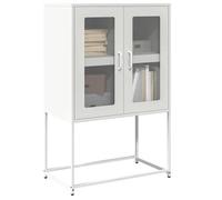 vidaXL Buffet haut blanc 68x39x107 cm acier, armoire, armoire de rangement, buffet haut, armoire latérale, armoire haute, 853379