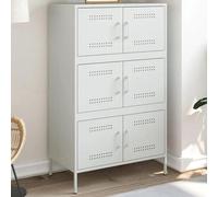 vidaXL Buffet haut blanc 68x39x113 cm acier