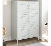 vidaXL Buffet haut blanc 68x39x113 cm acier, buffet, placard, armoire latérale, armoire, armoire de rangement, armoire 842963