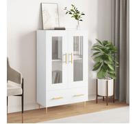 vidaXL Buffet haut blanc 69,5x31x115 cm bois d'ingénierie 828284