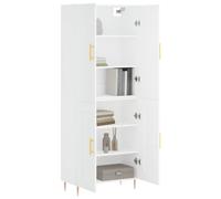 vidaXL Buffet haut Blanc 69,5x34x180 cm Bois d'ingénierie