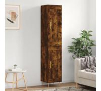 Vidaxl Buffet Haut Blanc 69,5x34x180 Cm Bois D'ingénierie Multicolore