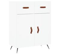 Vidaxl Buffet Haut Blanc 69,5x34x180 Cm Bois D'ingénierie Multicolore