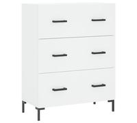 Vidaxl Buffet Haut Blanc 69,5x34x180 Cm Bois D'ingénierie Multicolore