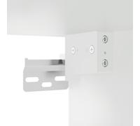 Vidaxl Buffet Haut Blanc 69,5x34x180 Cm Bois D'ingénierie Multicolore