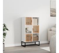 Vidaxl Buffet Haut Blanc 70x35x125 Cm Bois D'ingénierie Blanc