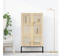 vidaXL Buffet haut blanc 70x35x125 cm bois d'ingénierie, buffet, meuble de rangement, placard, armoire, meuble de salon, 352139