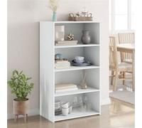vidaXL Buffet haut blanc 70x41x124 cm bois d'ingénierie, buffet, placard, armoire latérale, armoire, armoire de rangement, 846404 Blanc G