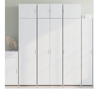 vidaXL Buffet haut blanc 70x42,5x185 cm bois d'ingénierie, buffet, armoire de rangement, panneau latéral, armoire, armoire 3281427 Blanc G