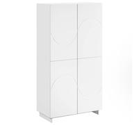 vidaXL Buffet Haut Blanc 79 x 41 x 151 cm Bois d'ingénierie