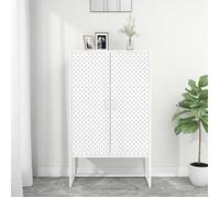 vidaXL Buffet haut Blanc 80x35x135 cm Acier Blanc G