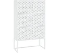 Buffet haut Blanc 80x35x135 cm Acier