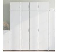 vidaXL Buffet haut blanc 80x42,5x185 cm bois d'ingénierie 3281434