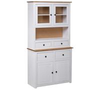 vidaXL Buffet haut Blanc 93x40,5x180 cm Pin Gamme Panama