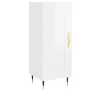 vidaXL Buffet haut Blanc brillant 34,5x34x180 cm Bois d'ingénierie 3199091