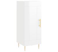 Vidaxl Buffet Haut Blanc Brillant 34,5x34x180 Cm Bois D'ingénierie Multicolore