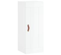 vidaXL Buffet Haut, Armoire de Rangement avec Pieds, Meuble de Rangement, Organisateur Salon Salle de Séjour, Moderne, Blanc Brillant Bois d'Ingénierie Blanc