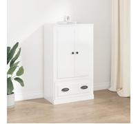 vidaXL Buffet haut blanc brillant 60x35,5x103,5 cm bois d'ingénierie 816298