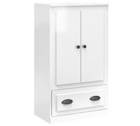 Vidaxl Buffet Haut Blanc Brillant 60x35,5x103,5 Cm Bois D'ingénierie Multicolore