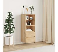 Vidaxl Buffet Haut Ch¿ºne Sonoma 40x36x110 Cm Bois D'ing¿¿Nierie Marron