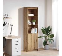 vidaXL Buffet haut chêne artisanal 50x35x180 cm en bois d'ingénierie