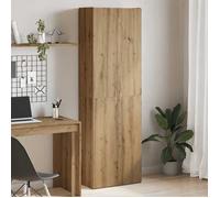 vidaXL Buffet haut chêne artisanal 60x32x190 cm bois d'ingénierie, buffet, meuble de rangement, armoire haute, armoire, 3318715