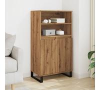 vidaXL Buffet haut chêne artisanal 60x36x110 cm bois d'ingénierie Marron
