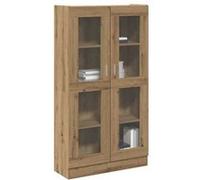 vidaXL Buffet haut chêne artisanal 82,5x30,5x150 cm bois d'ingénierie 3318719 Marron G