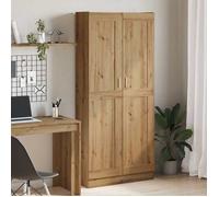 vidaXL Buffet haut Chêne artisanal – Bois d'ingénierie 82,5×30,5×185 cm – Multicolore