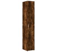 vidaXL Buffet haut chêne fumé 30x42,5x185 cm bois d'ingénierie, buffet, armoire de rangement, panneau latéral, armoire, 3281396