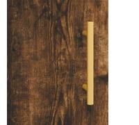 Vidaxl Buffet Haut Chêne Fumé 34,5x34x180 Cm Bois D'ingénierie Multicolore